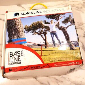 Slackline Industries Base Line 50 foot feet Slackline Kit Safety Orange